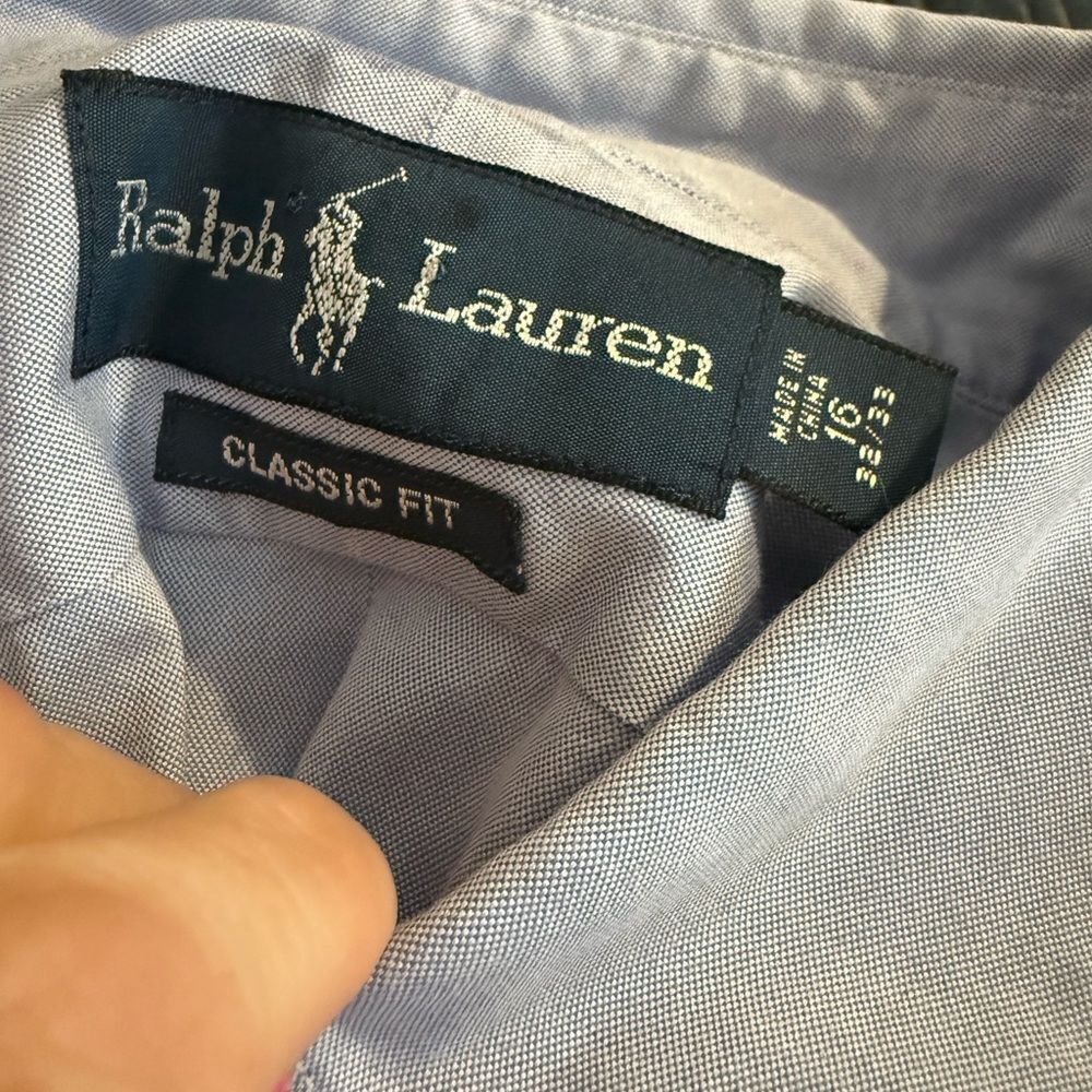 Polo by Ralph Lauren Blue Casual Button Down Shirt size 16 32/33 - Picture 8 of 9